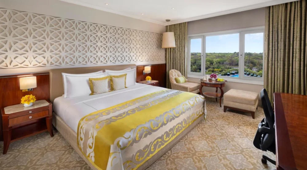Deluxe Room King Bed Forest and Pool View at Taj Palace New Delhi