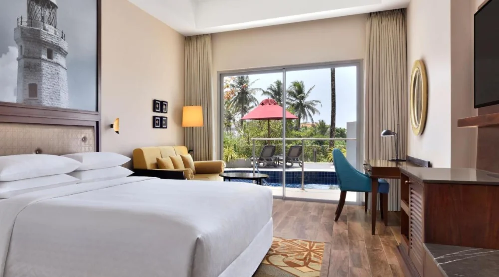 Premier, Guest Room, One King, Pool View, Plunge Pool at Sheraton Kosgoda Turtle Beach Resort