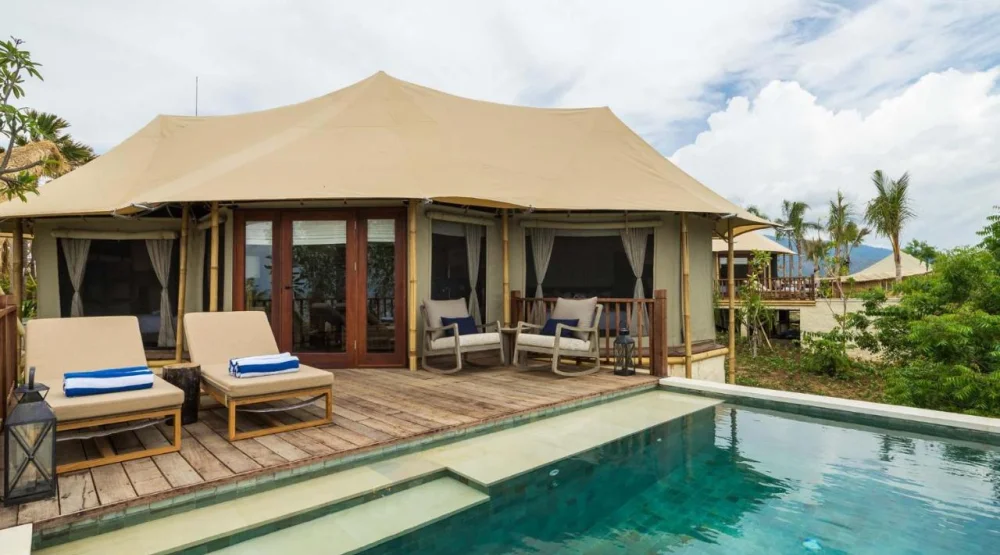 Two Bedroom Luxury Cliff Tent Villa at Menjangan Dynasty Resort