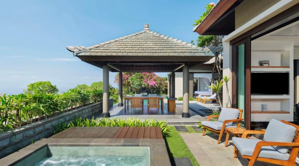 Two Bedroom Ocean Pool Villa at Umana Bali LXR Hotels & Resort