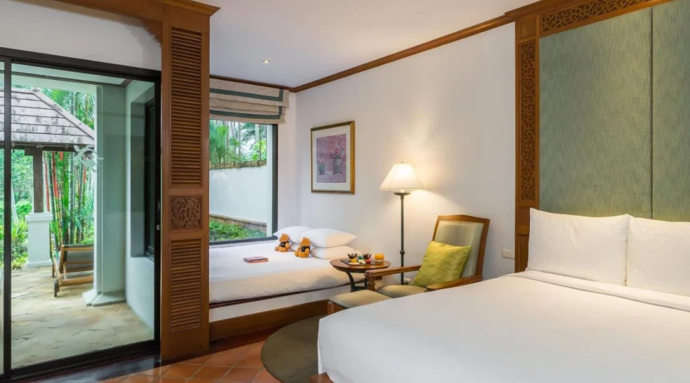 Grande Family Room with King and Kids Bed and Garden View at JW Marriott Phuket Resort & Spa