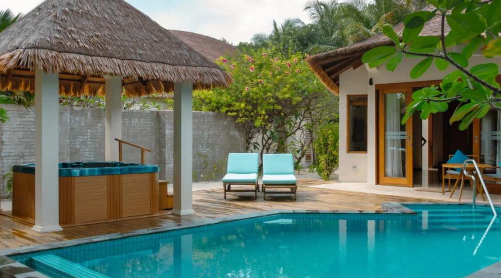 Beach Pool Villa with Jacuzzi at Furaveri Maldives