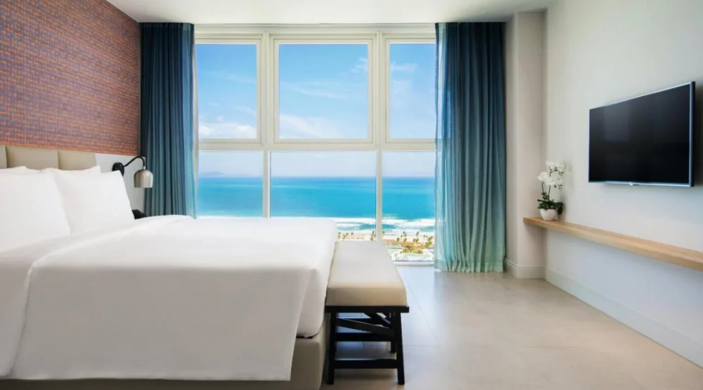 Three Bedroom Suite with Terrace Panoramic Ocean View - Two Kings & One Twin at Alma Resort Cam Ranh