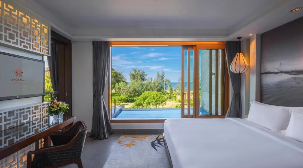 Junior King Suite with Sea View and Private Pool at Angsana Lang Co