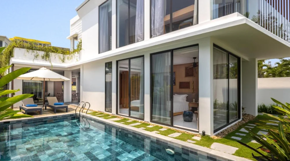 Two Bedroom Villa with Private Pool and Garden View at Wyndham Hoi An Royal Beachfront Resort