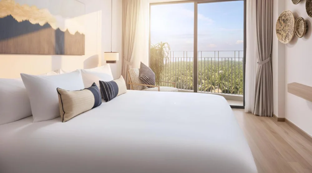 Superior King Room with Partial Ocean View at Wyndham Hoi An Royal Beachfront Resort