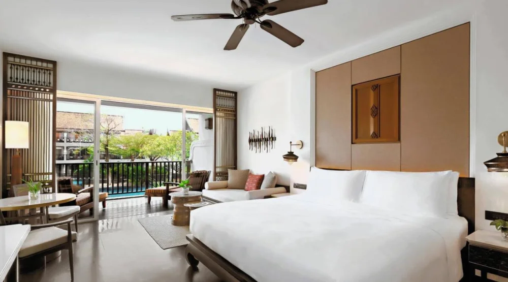 Deluxe King Room with Sofa Bed and Pool View at JW Marriott Khao Lak Resort & Spa