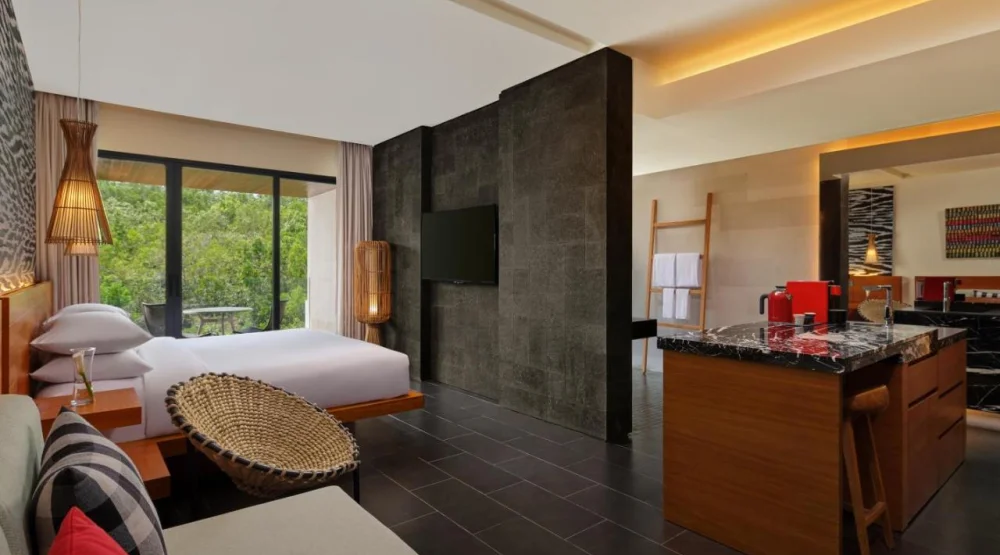Junior Suite, One King, Garden View, Balcony at Renaissance Bali Uluwatu Resort & Spa