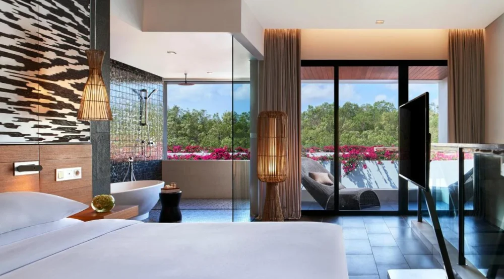 Family Loft Suite, One Bedroom Suite, in Loft: One King, Balcony at Renaissance Bali Uluwatu Resort & Spa