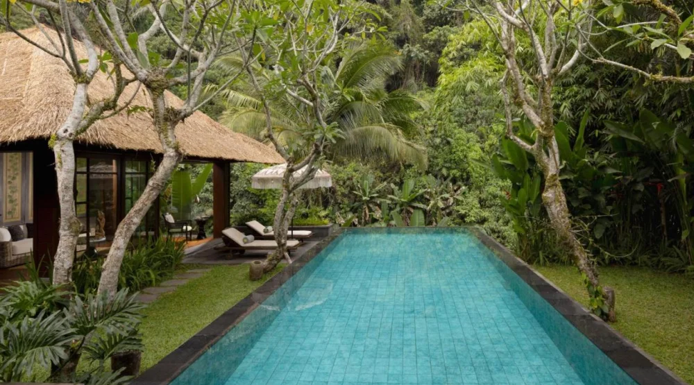 Riverfront Pool Villa, One Bedroom Villa, One King, Riverfront at Mandapa Ritz-Carlton Reserve