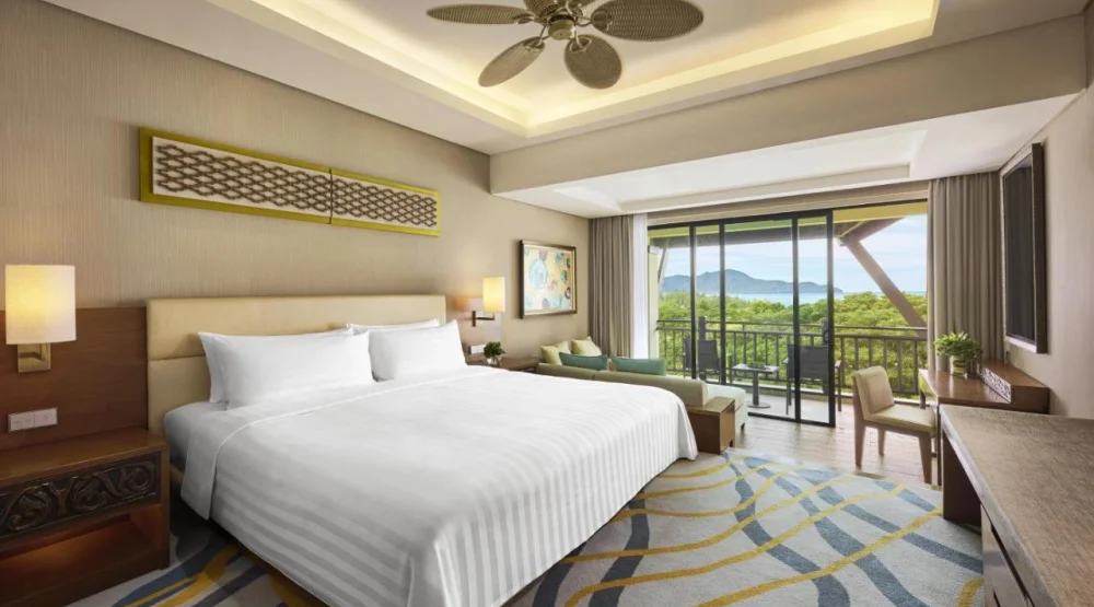 Garden Wing Deluxe Double Room with Sea View at Shangri-La Rasa Ria Kota Kinabalu
