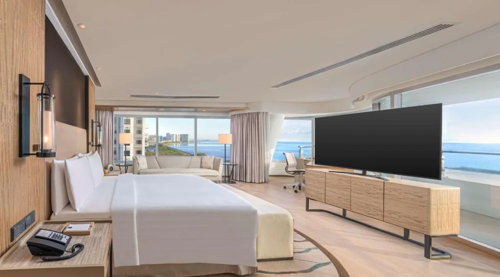 Two Bedroom Ambassador Suite with Balcony and Bay View at Conrad Manila