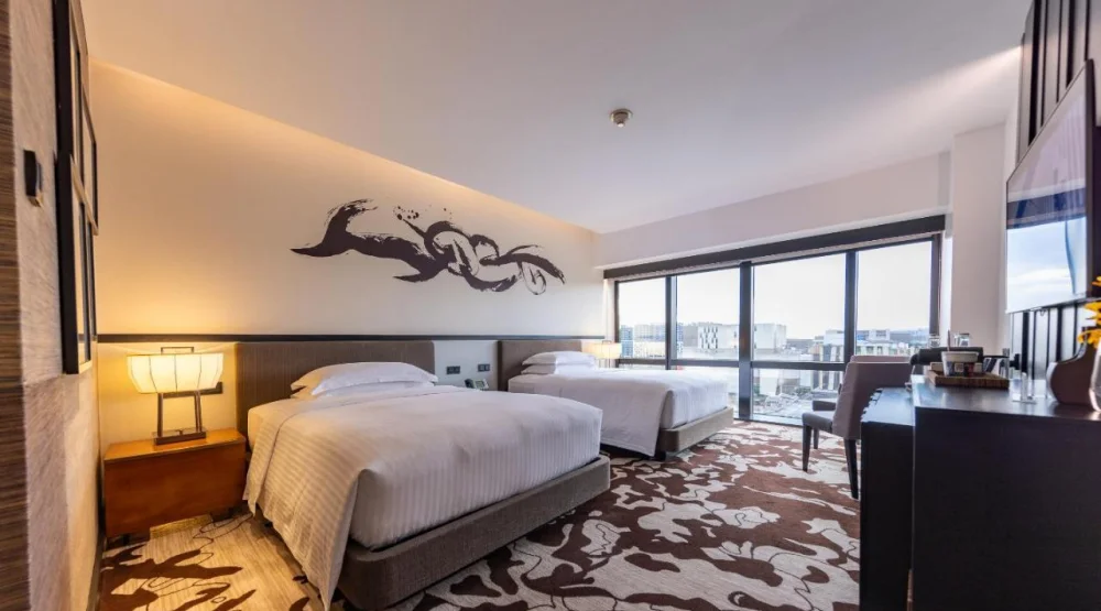 Nobu Deluxe Double Queen Pool View at Nobu Hotel Manila