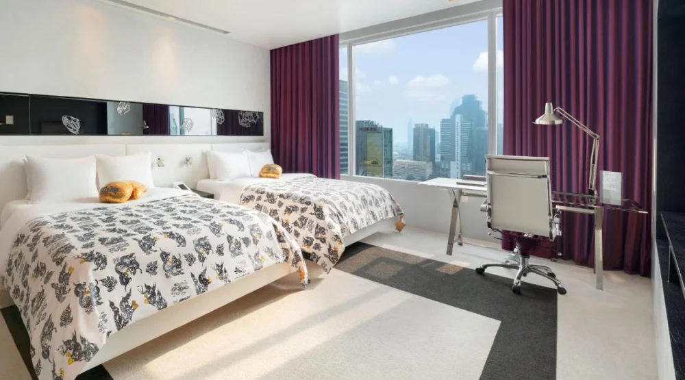 Standard Queen Room with Two Queen Beds at W Bangkok
