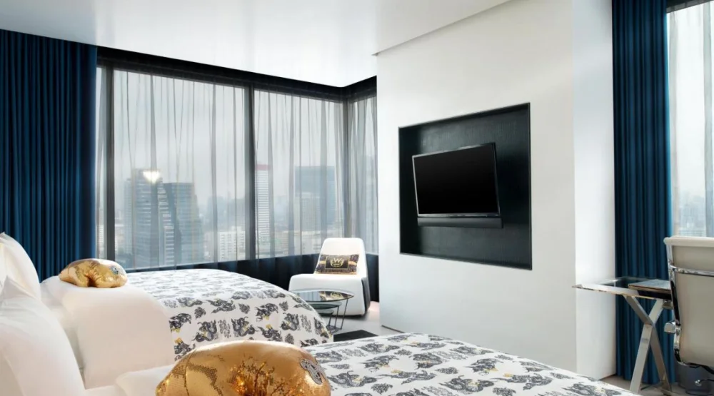 Premier Corner Queen Room with Two Queen Beds at W Bangkok