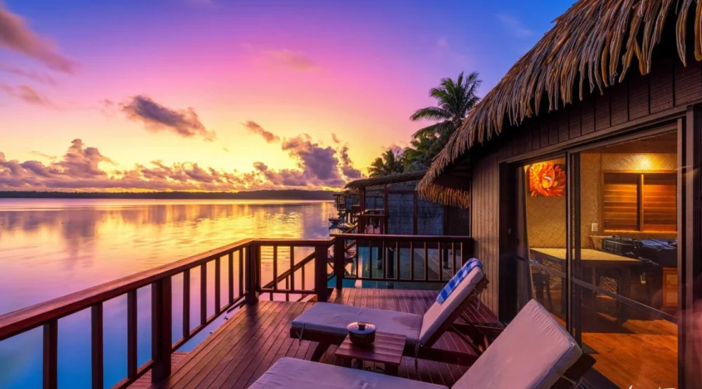 Overwater Bungalow at Aitutaki Lagoon Private Island