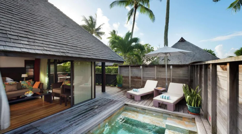 King Deluxe Garden Bungalow with Private Pool at Hilton Moorea Lagoon Resort & Spa