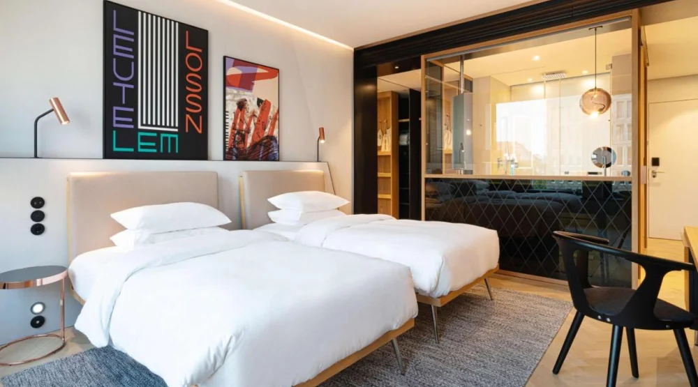 Twin Room at Andaz Munich Schwabinger Tor