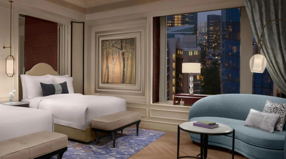 Lady Astor, Larger Guest Room, Two Double Beds at The St. Regis Singapore