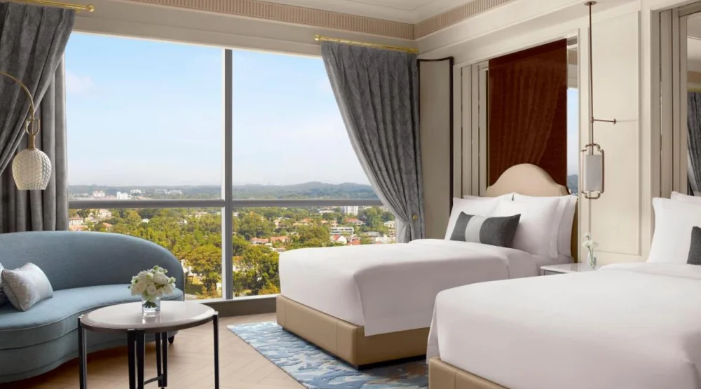 Astor Grand Deluxe Guest Room, Two Double Beds, Botanical Garden View at The St. Regis Singapore