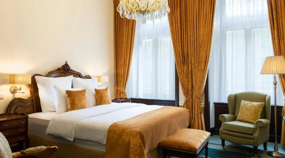 Castle Guest Room, Larger Guest Room, One King, Vineyard View at Schloss Lieser Autograph Collection