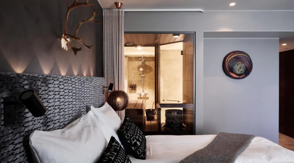 Mystique Deluxe Double Room with Sauna at Lapland Hotels Bulevardi