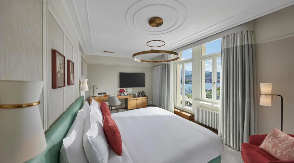 Deluxe Lake View Room with Balcony at Mandarin Oriental Palace Luzern