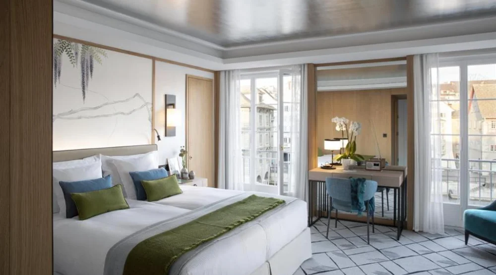 Riverside Deluxe Double Room at Storchen Zurich Lifestyle Boutique Hotel