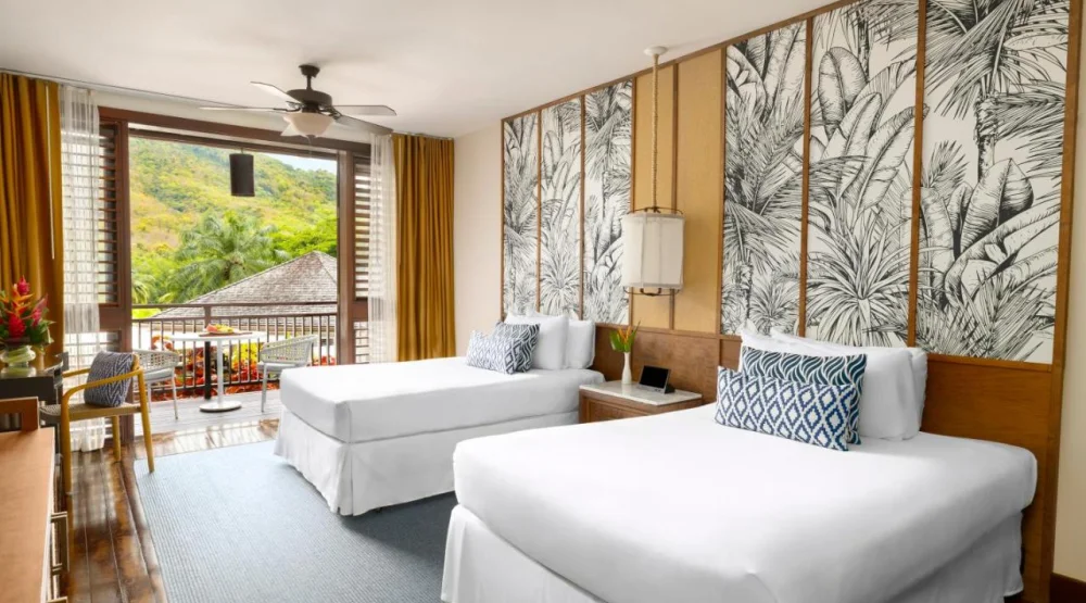 Resort View Junior Suite Two Twin Beds at Zoetry Marigot Bay St Lucia