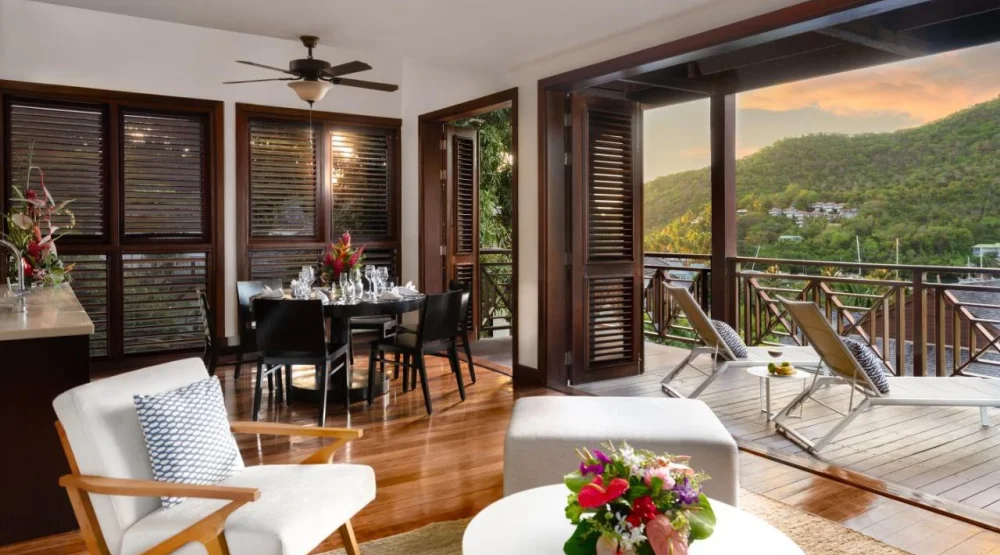 One Bedroom Penthouse Residence with Plunge Pool at Zoetry Marigot Bay St Lucia