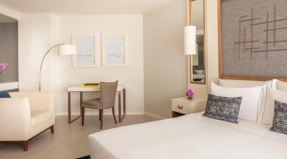 Deluxe Ocean View Room with Terrace and Extra Bed (2 Adults + One Child) at Tivoli Carvoeiro Algarve Resort