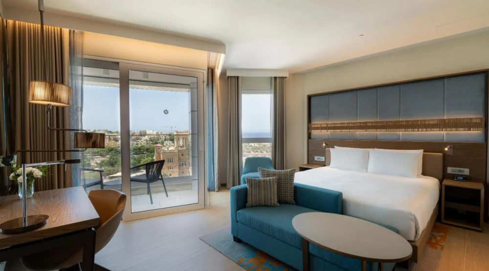 Junior King Suite with Balcony and Pjazza View at Hyatt Regency Malta
