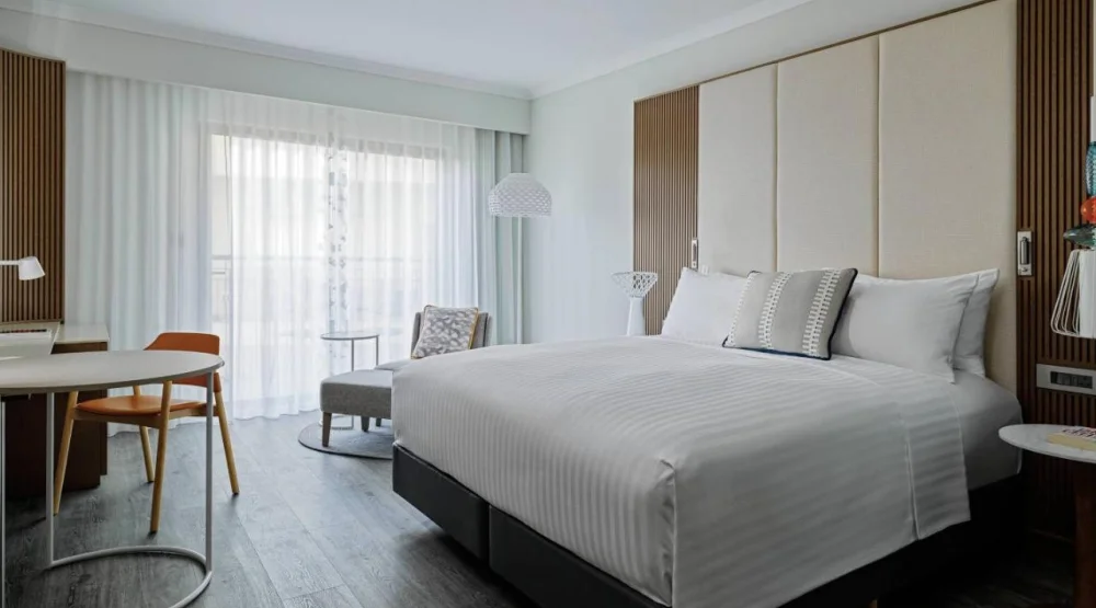 Superior Room One King Bed, Courtyard View with Balcony at Malta Marriott Resort & Spa