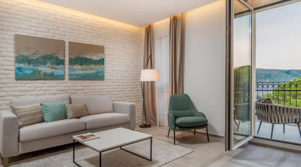 Studio with Balcony and Sea View at Lazure Hotel & Marina