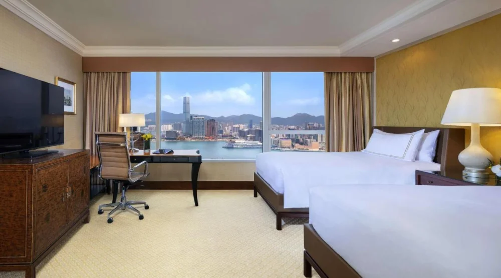 Executive Twin Room with Harbor View at Conrad Hong Kong