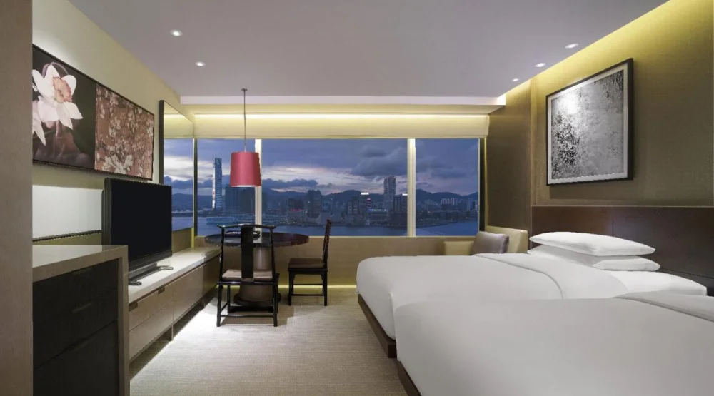 Twin Room with Harbor View at Grand Hyatt Hong Kong