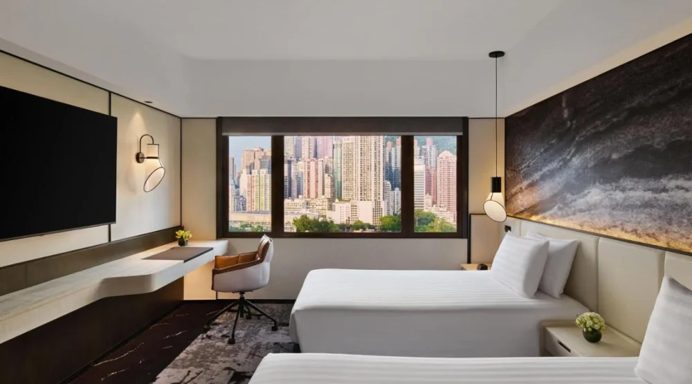 Premium Twin Room with Panoramic View at The Park Lane Hong Kong Autograph Collection