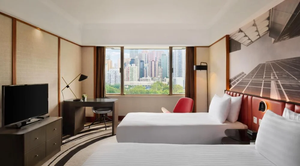 Deluxe Twin Room with Panoramic View at The Park Lane Hong Kong Autograph Collection