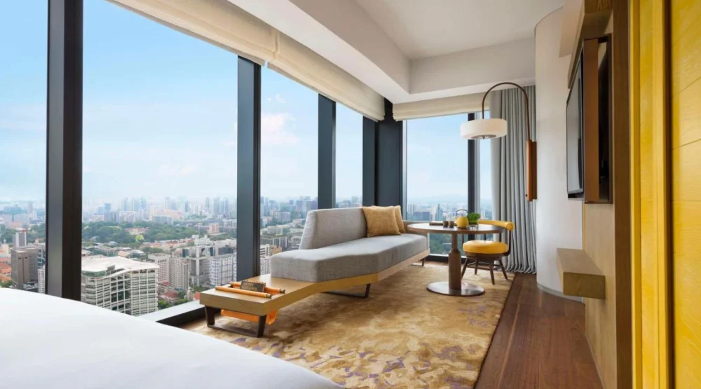 Deluxe Corner King Room with City View at Andaz Singapore