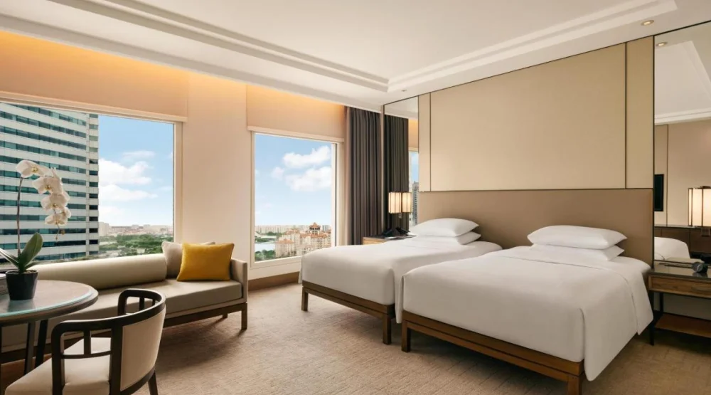 Premium Twin Room at Conrad Singapore Marina Bay