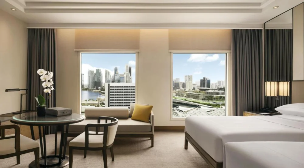 Twin Room with View at Conrad Singapore Marina Bay