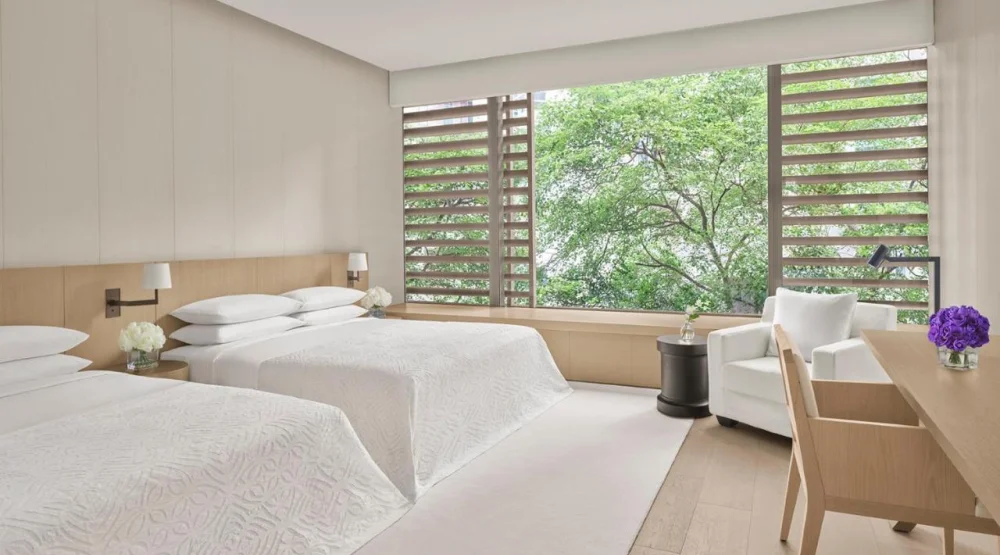 Superior Double, Guest Room, Two Double, Urban View at The Singapore EDITION