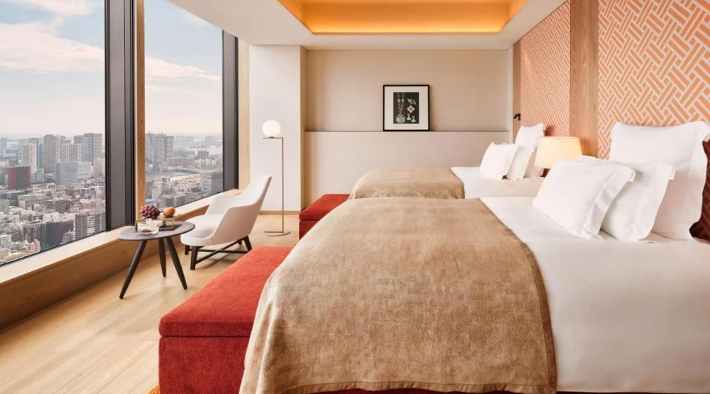 Deluxe Double Room with Two Double Beds and Skyline View at Bvlgari Tokyo