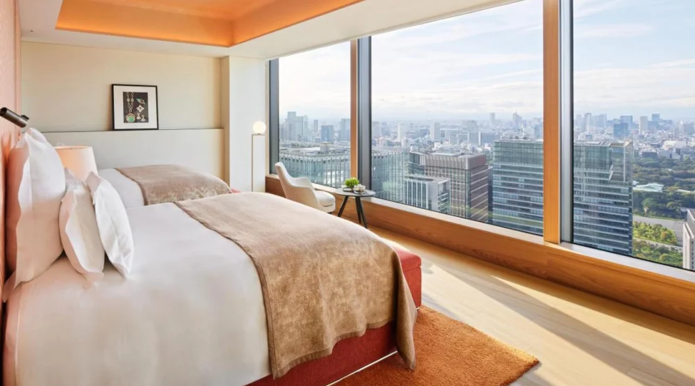 Premium Double Room with Two Double Beds and Garden View at Bvlgari Tokyo