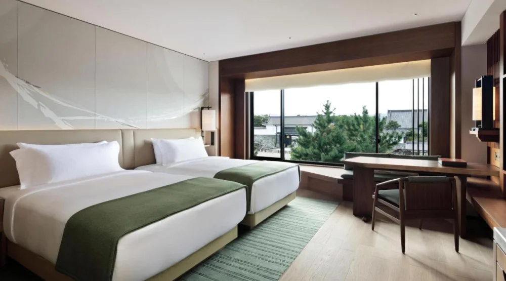 Double Room with Two Double Beds and Nijo-jo Castle View at Hotel The Mitsui Kyoto A Luxury Collection Hotel