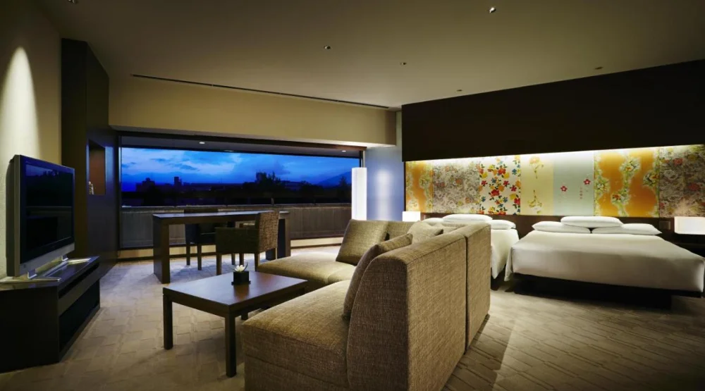 Deluxe Double Room with Two Double Beds and Balcony at Hyatt Regency Kyoto