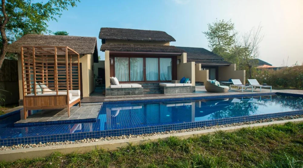 Rapti Mahal Suite with Private Plunge Pool at Meghauli Serai A Taj Safari