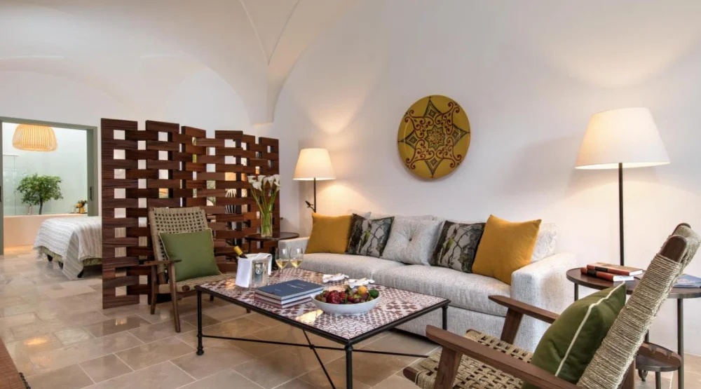 Deluxe Junior Suite with Terrace and Garden at Masseria Torre Maizza