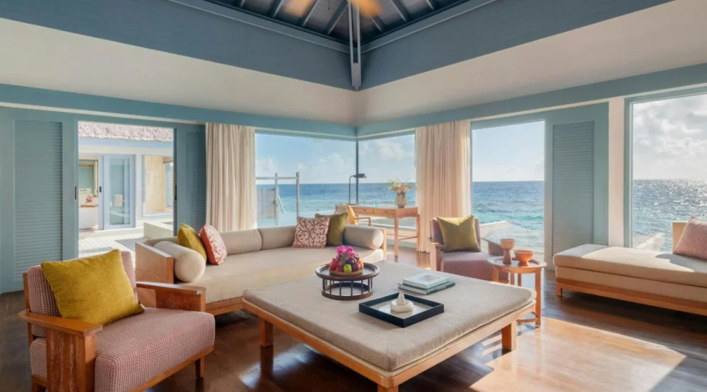 One Bedroom Overwater Pool Villa with Ocean View at Raffles Maldives Meradhoo