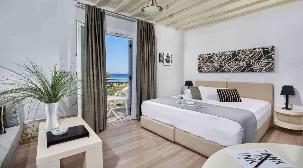 Triple Room with Sea Or Pool View at Galaxy Hotel Naxos